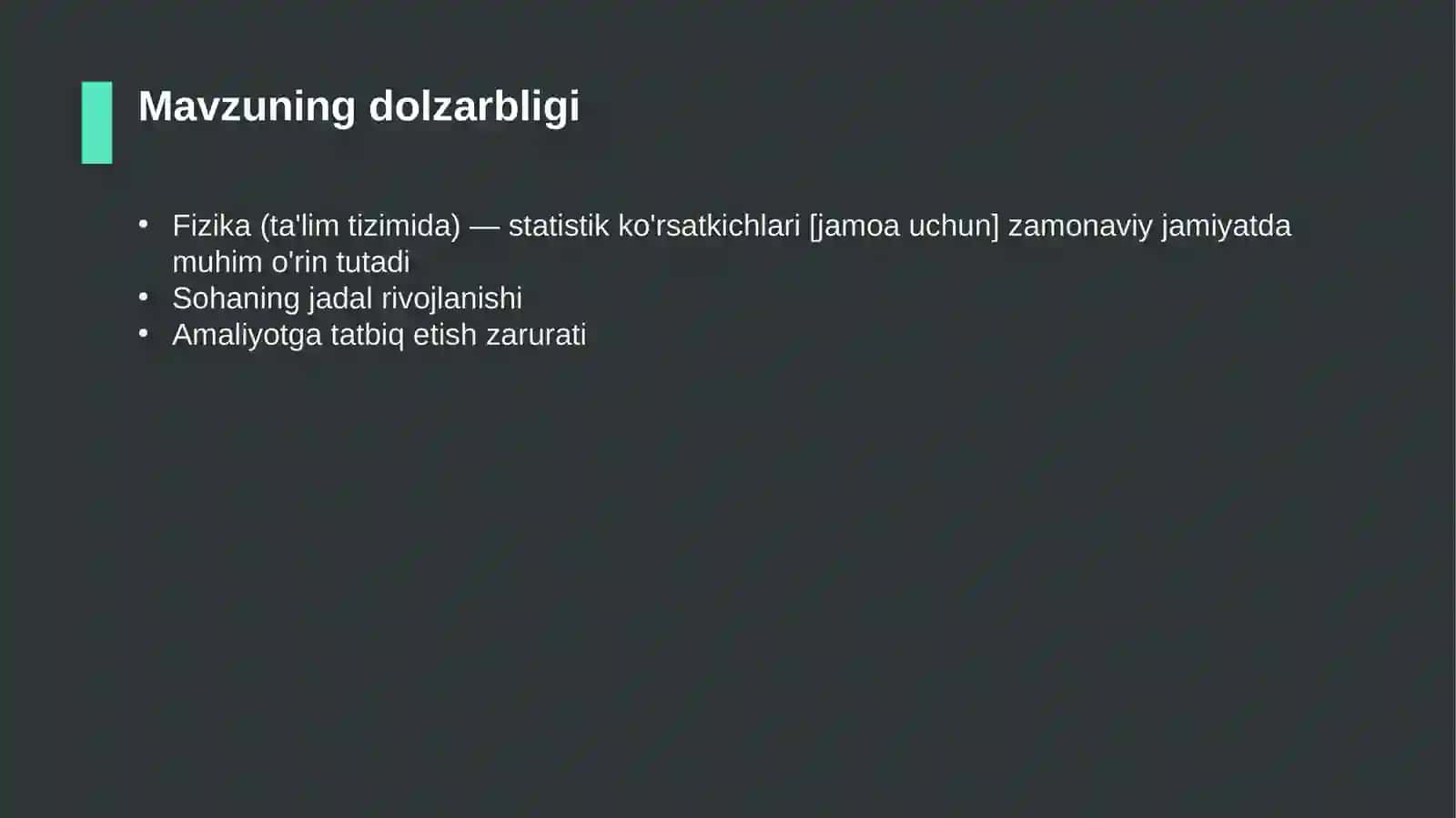 Fizika (ta'lim tizimida) — statistik ko'rsatkichlari [jamoa uchun] 4