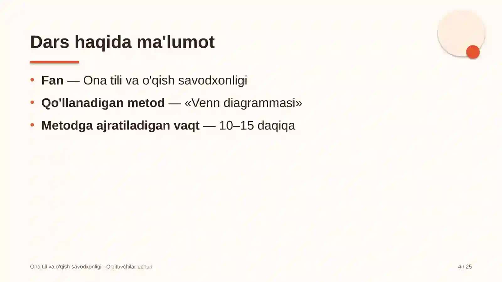 ona tili va o'qish savodxonligi darslarida venn diagrammasi metodidan foydalanish 7162 4