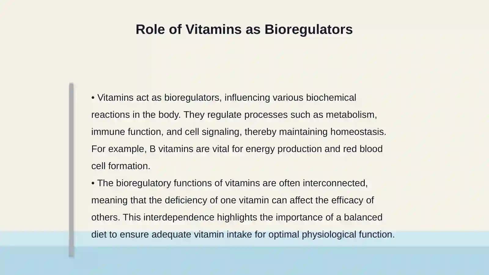 Vitamins. General Concept of Bioregulators. Classification of Vitamins. Water-Soluble Vitamins. Fat-Soluble Vitamins 4