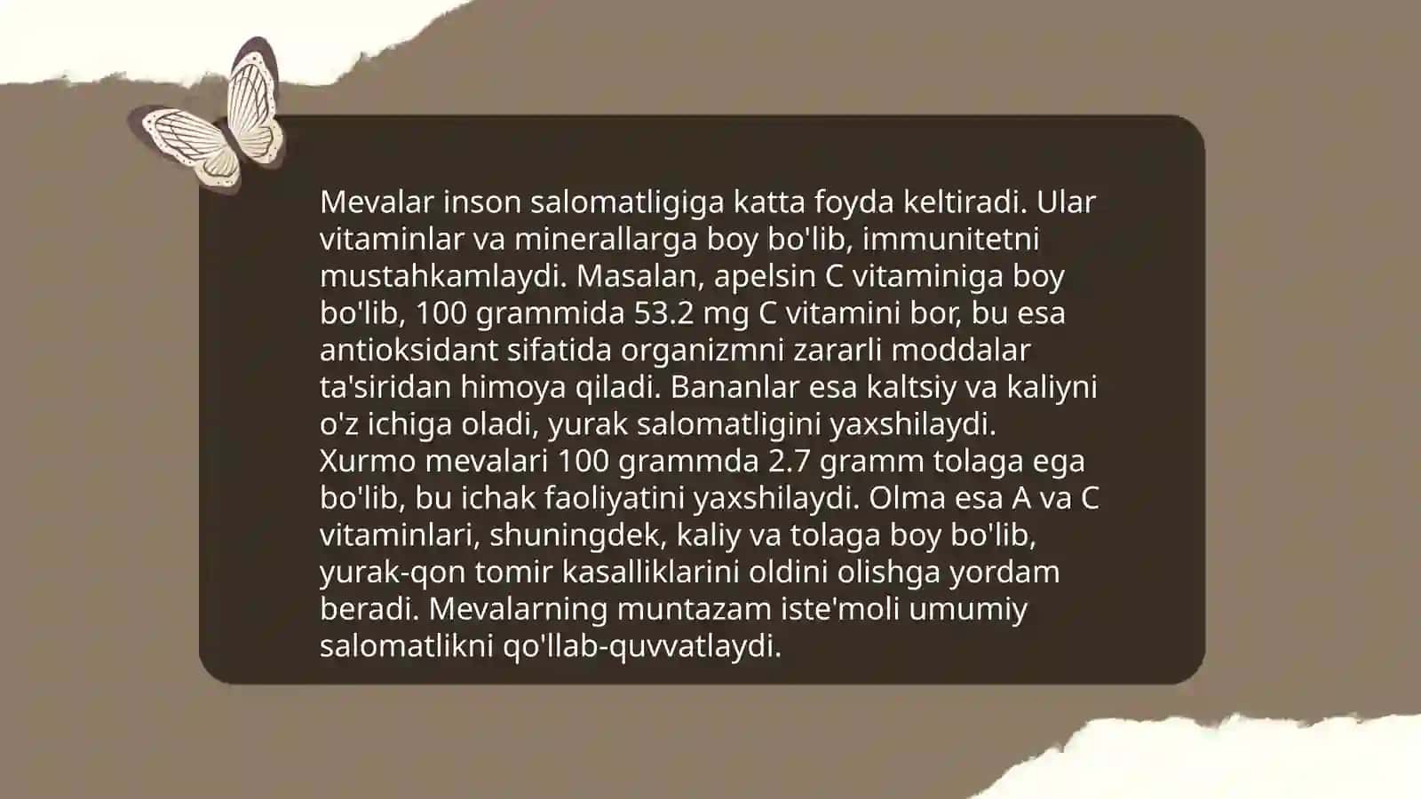 Sabzavotlar va mevalar 4