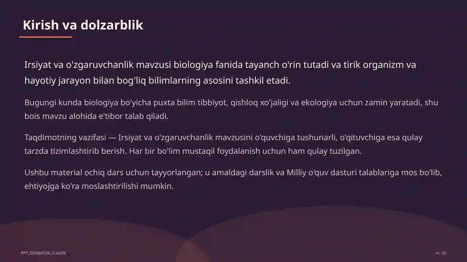 Irsiyat va o'zgaruvchanlik (9-sinf) 4