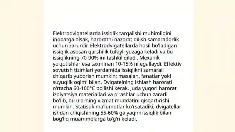 Elektrodivigatellarning qizishi va sovishi.Elektrodivigatellarni tanlash va ish rejimlari 4