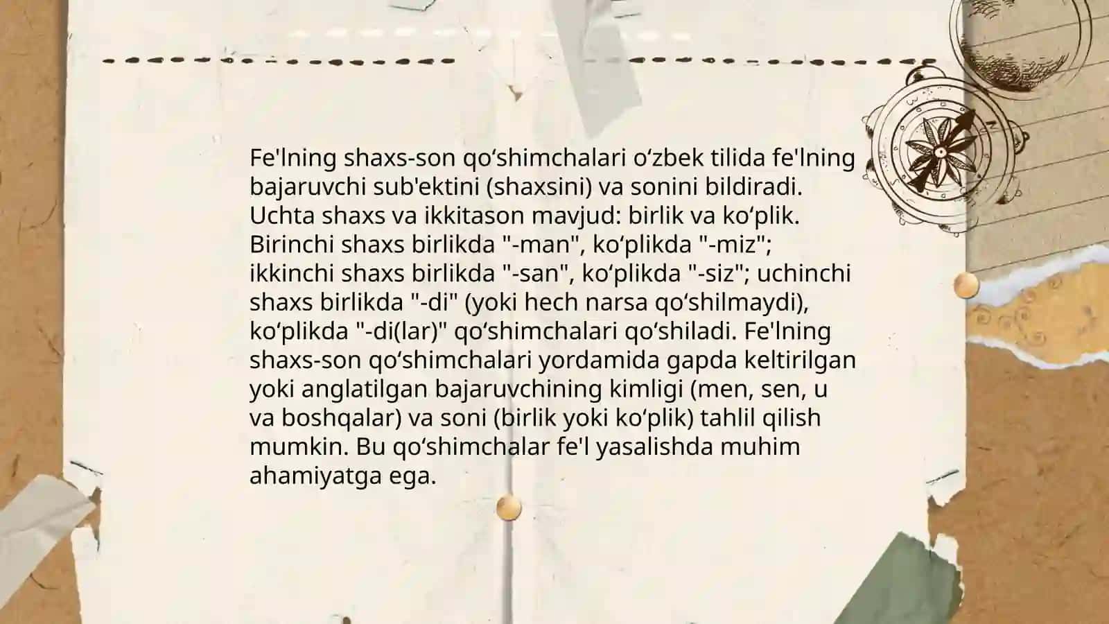 Feʼlning nisbat kategoriyasi 4