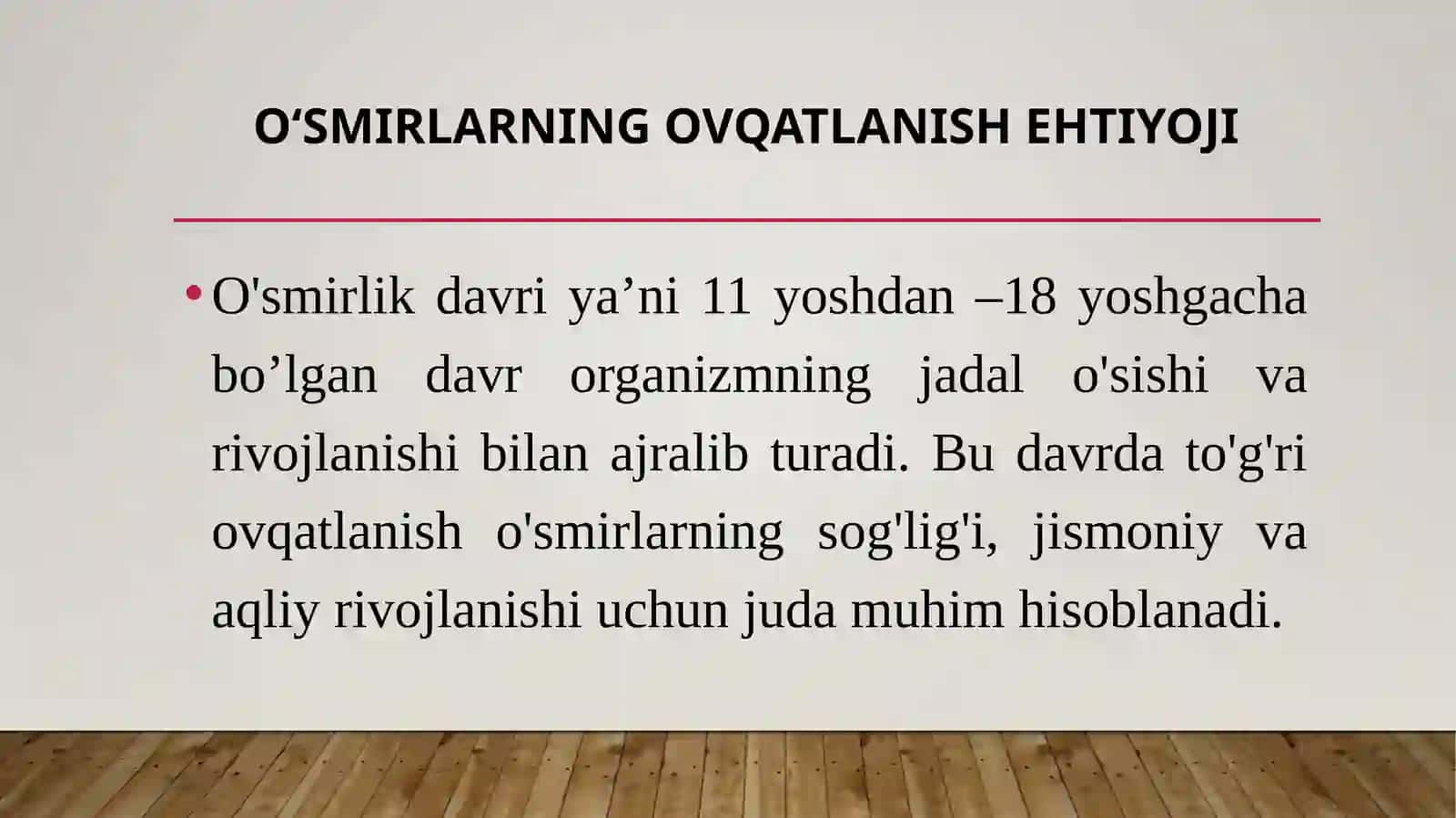 "To'g'ri ovqatlanish ratsioni" mavzusida tayyor taqdimot 4