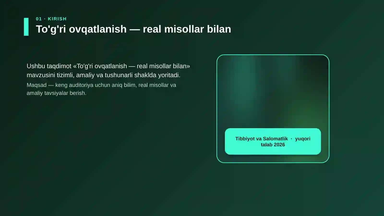 To'g'ri ovqatlanish — real misollar bilan 4