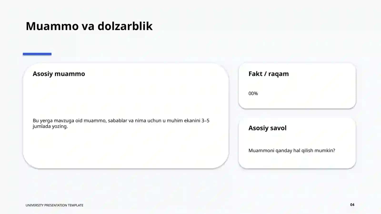 UNIVERSITY PRESENTATION TEMPLATE 4