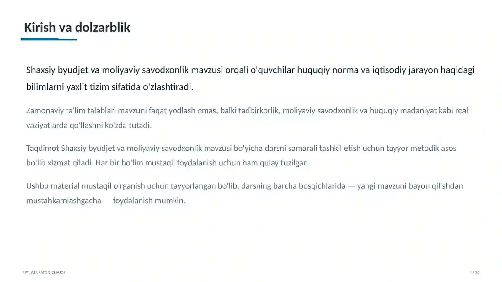 Huquq va iqtisodiyot asoslari (9–11) 4