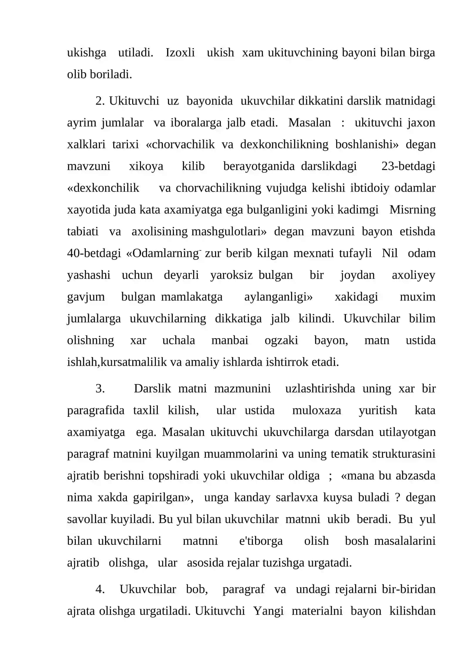 Matnlar bilan ishlash asoslari 4