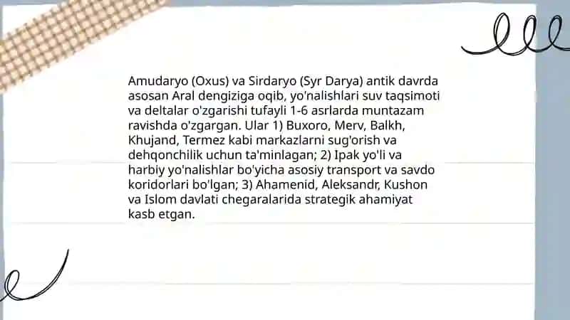 Oʻrta Osiyoning antik davrlardagi tarixiy geografiyasi 4