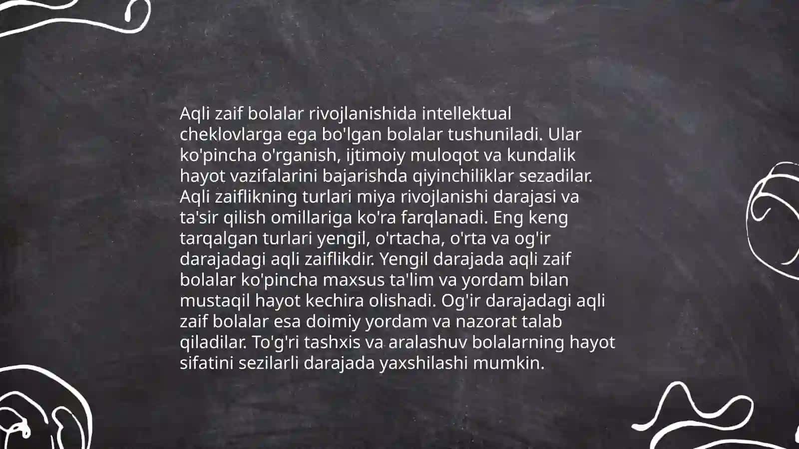Aqli zaif bolalar uchun ta'lim metodlari 4