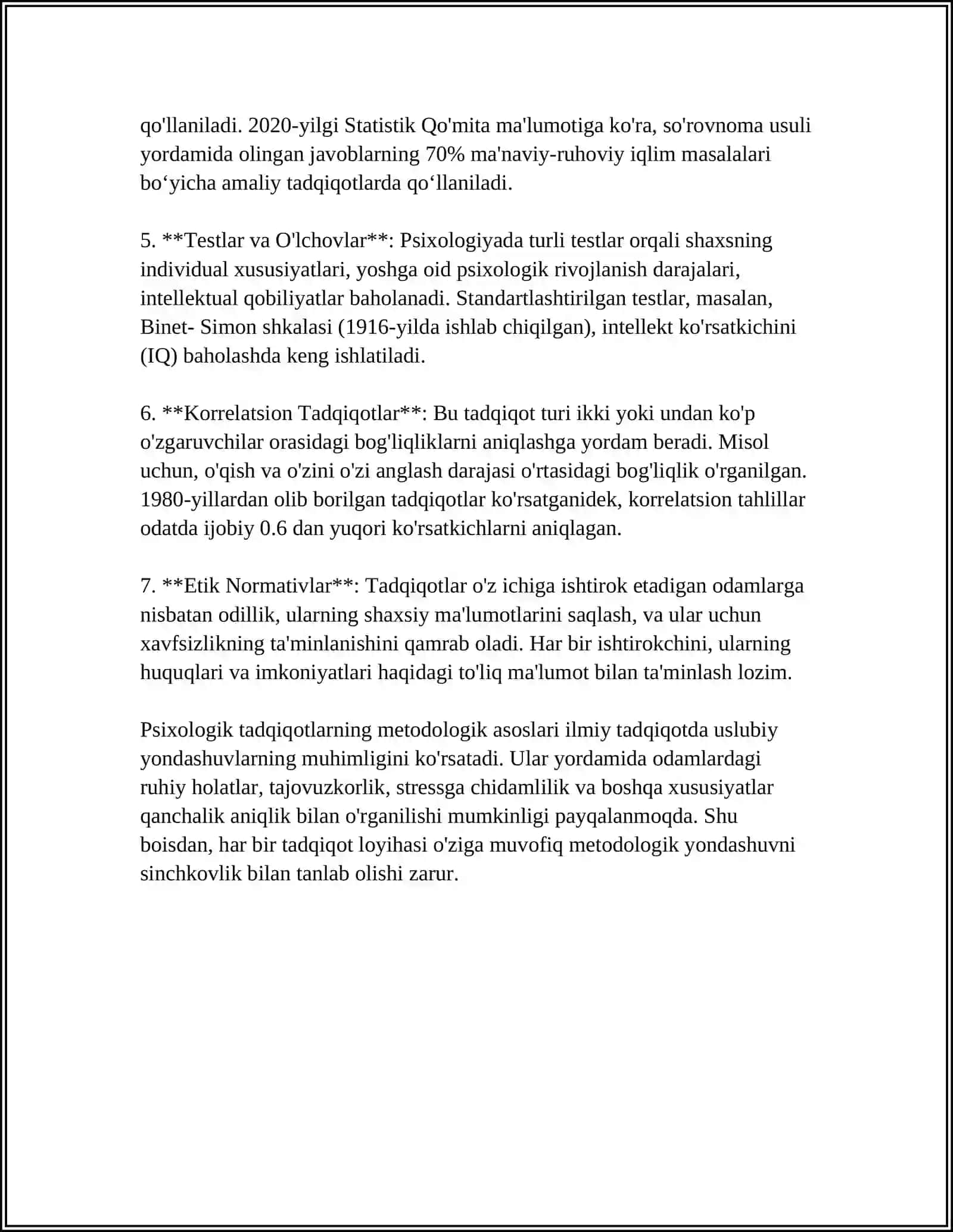 PSIXOLOGIYA FANINING ILMIY TADQIQOT METODLARI 4