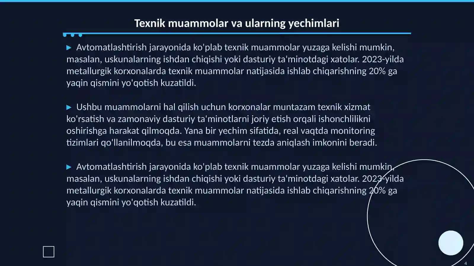 Zamonaviy metallurgik korxonalarda avtomatlashtirish bilan vujudga keladigan muommolar 4