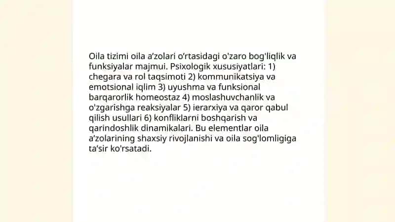 Oilaviy munosabatlar psixologiyasi 4