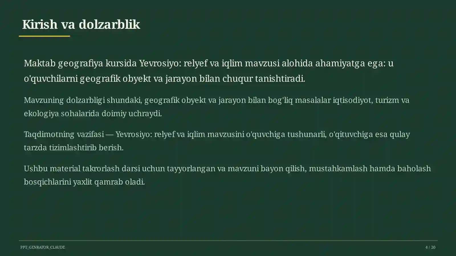 Yevrosiyo: relyef va iqlim (7-sinf) 4
