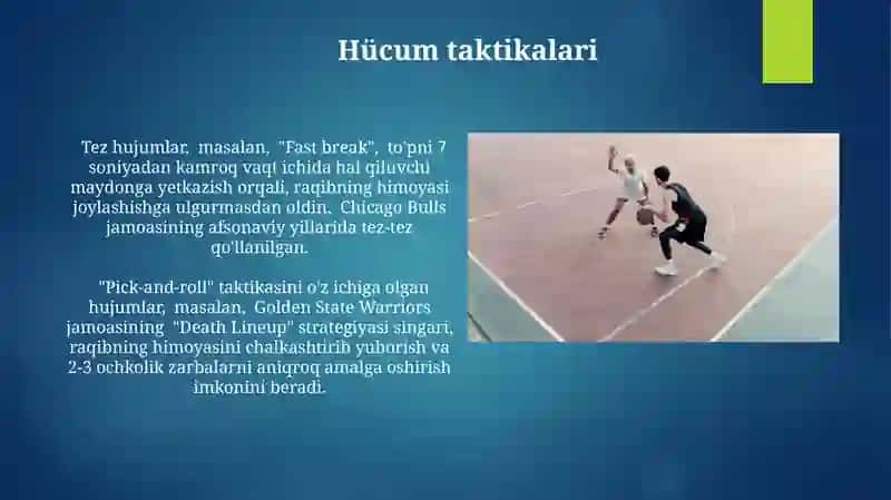 Basketbol sport turi texnikasi va taktikasi 4