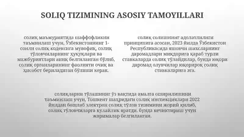 Yurudik shaxslar tõlaydigan soliqlarga umumiy tavsifnoma 4
