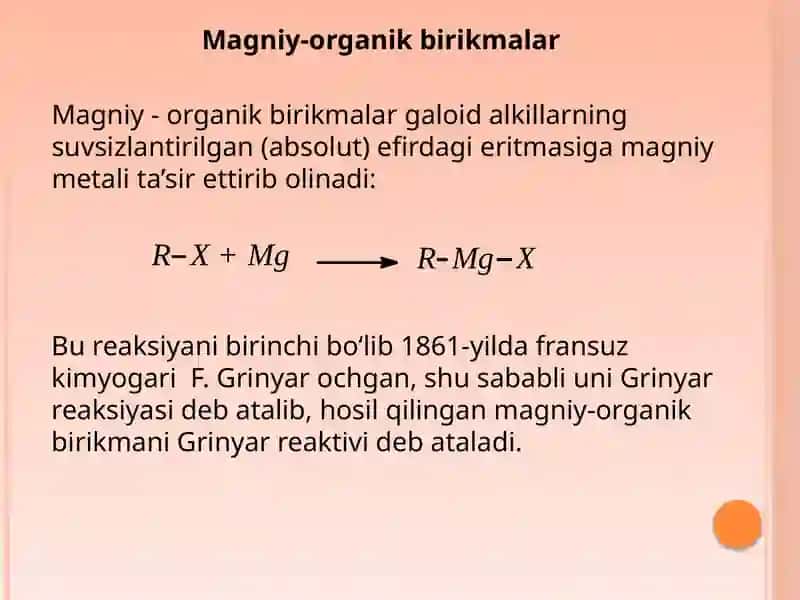 Element Organik Birikmalari 4