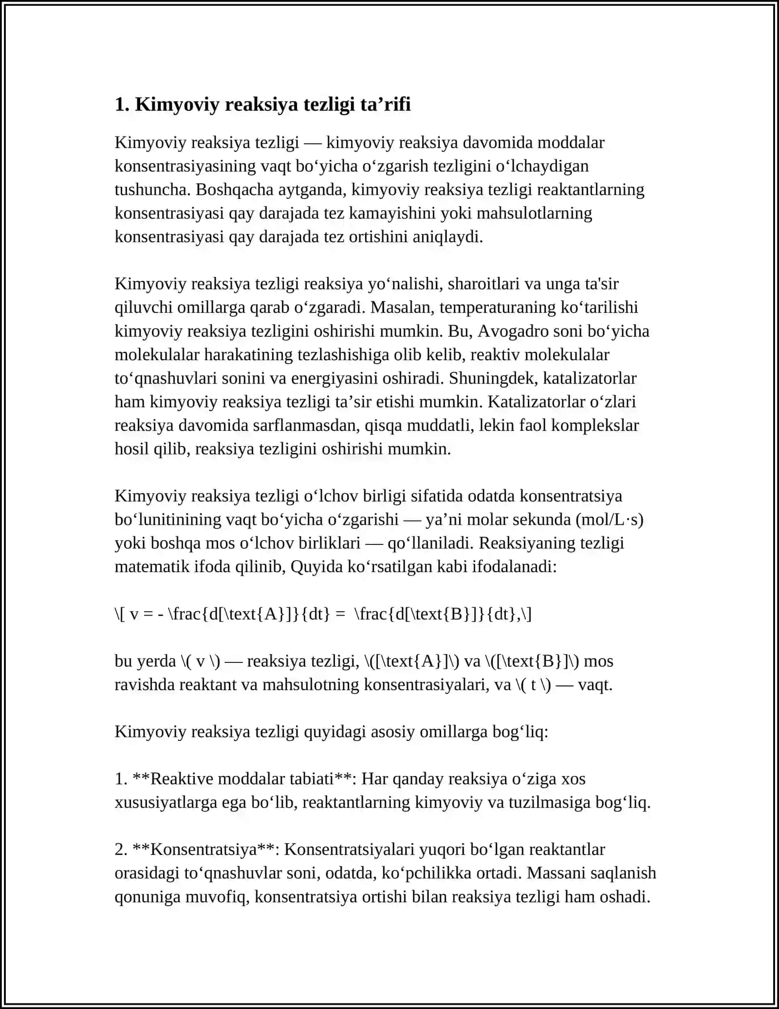 KIMYOVIY REAKSIYA TEZLIGI FOLANISH ENIRGIYASI HAQDA MAʼLUMOT 4