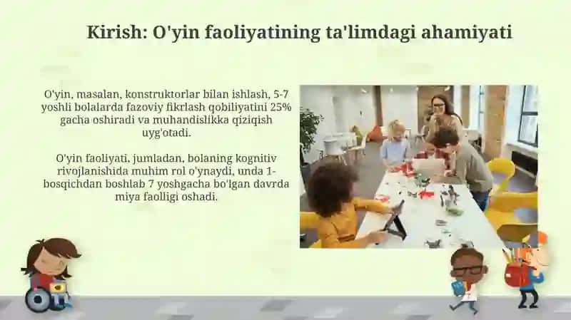 O'yin faoliyatini tashkil etish 4