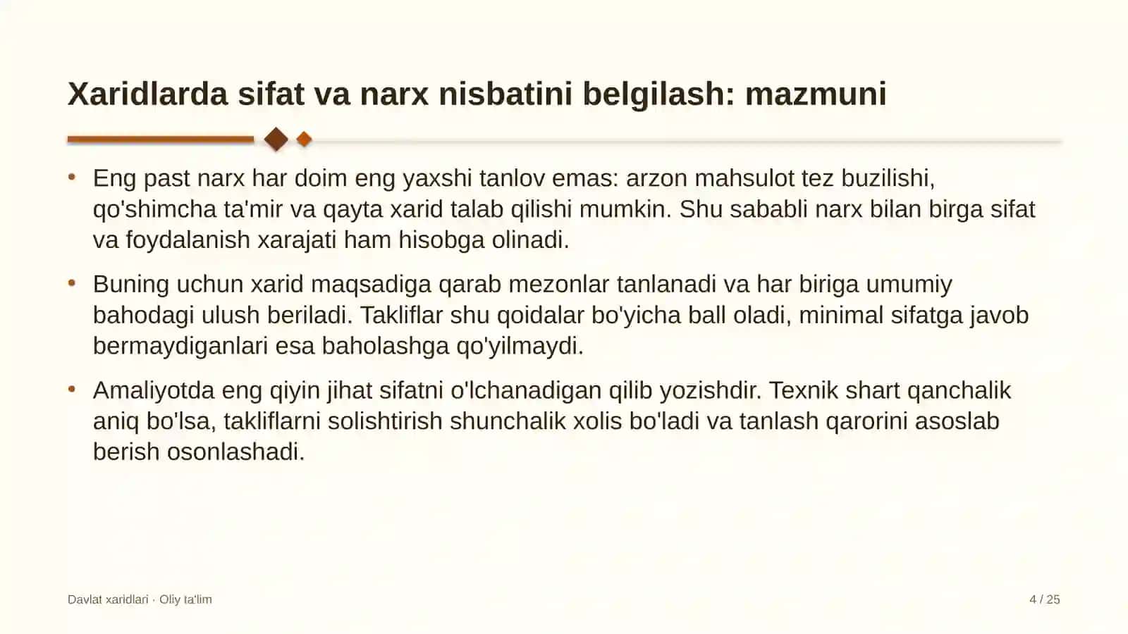mashina traktor parklarida xaridlarda sifat va narx nisbatini belgilash 8299 4