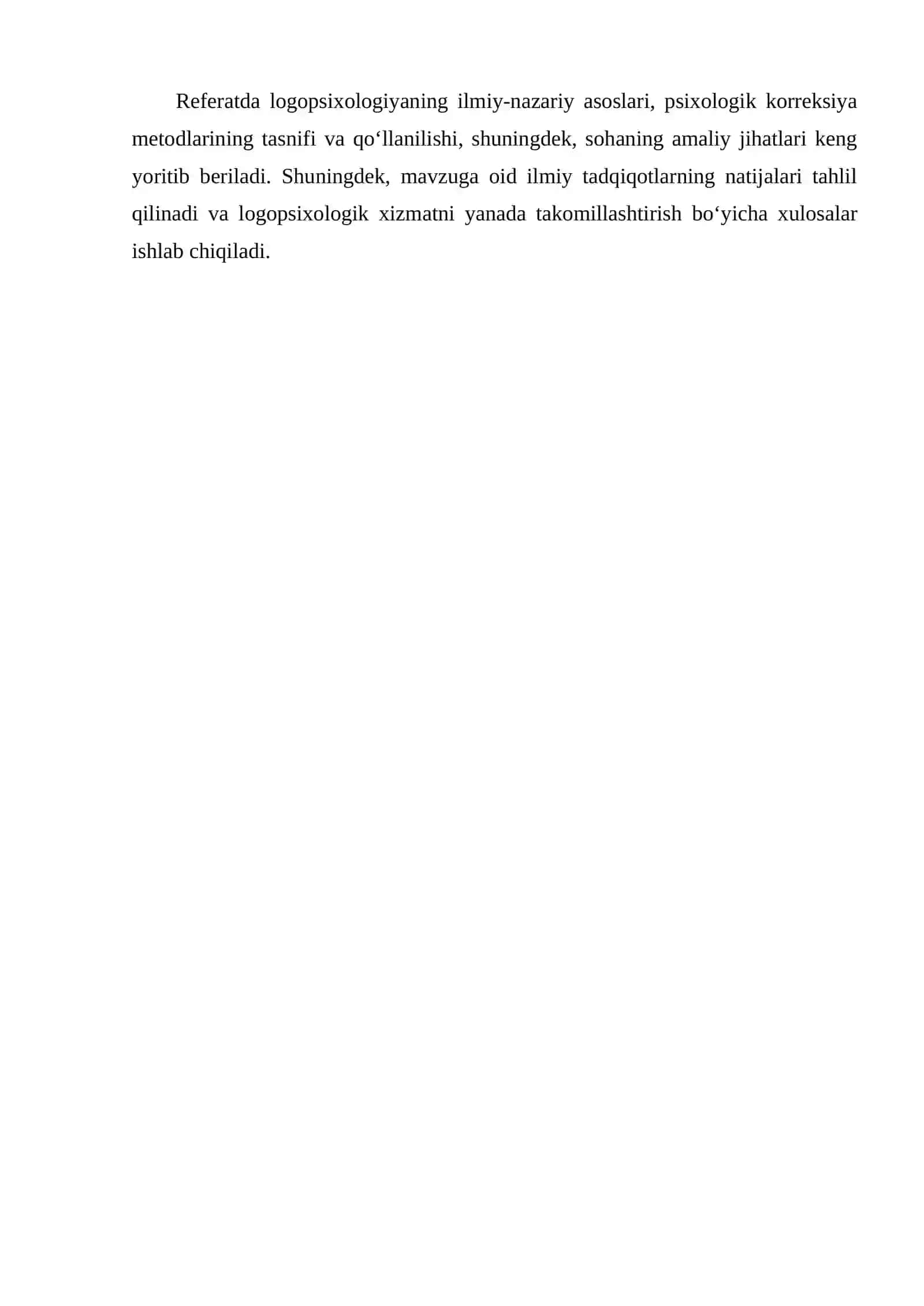 Logopsixologiya va psixologik korreksiya metodlari fanining ilmiy-nazariy asoslari 4