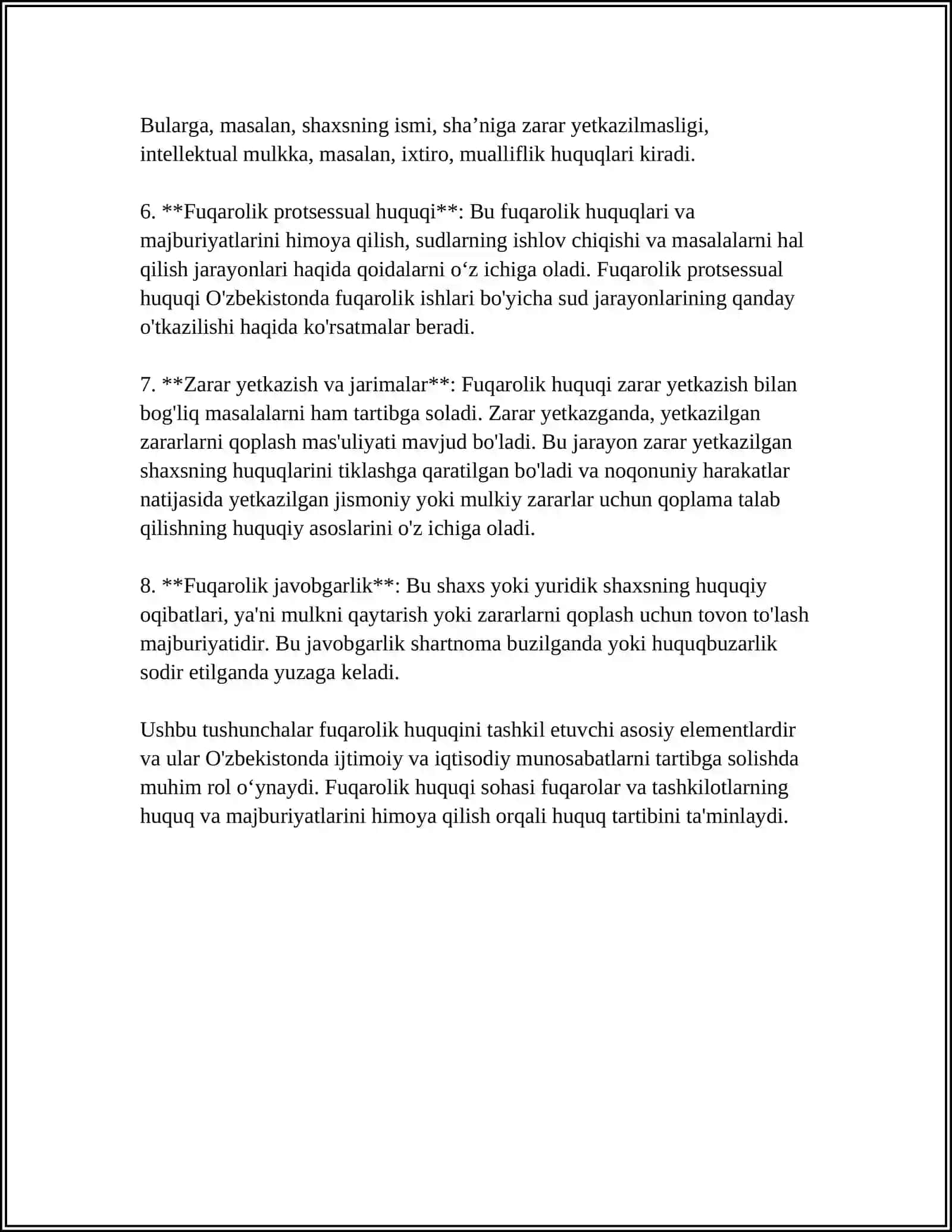 FUQAROLIK HUQUQINING SUB'EKTI SIFATIDA - FUQAROLAR 4