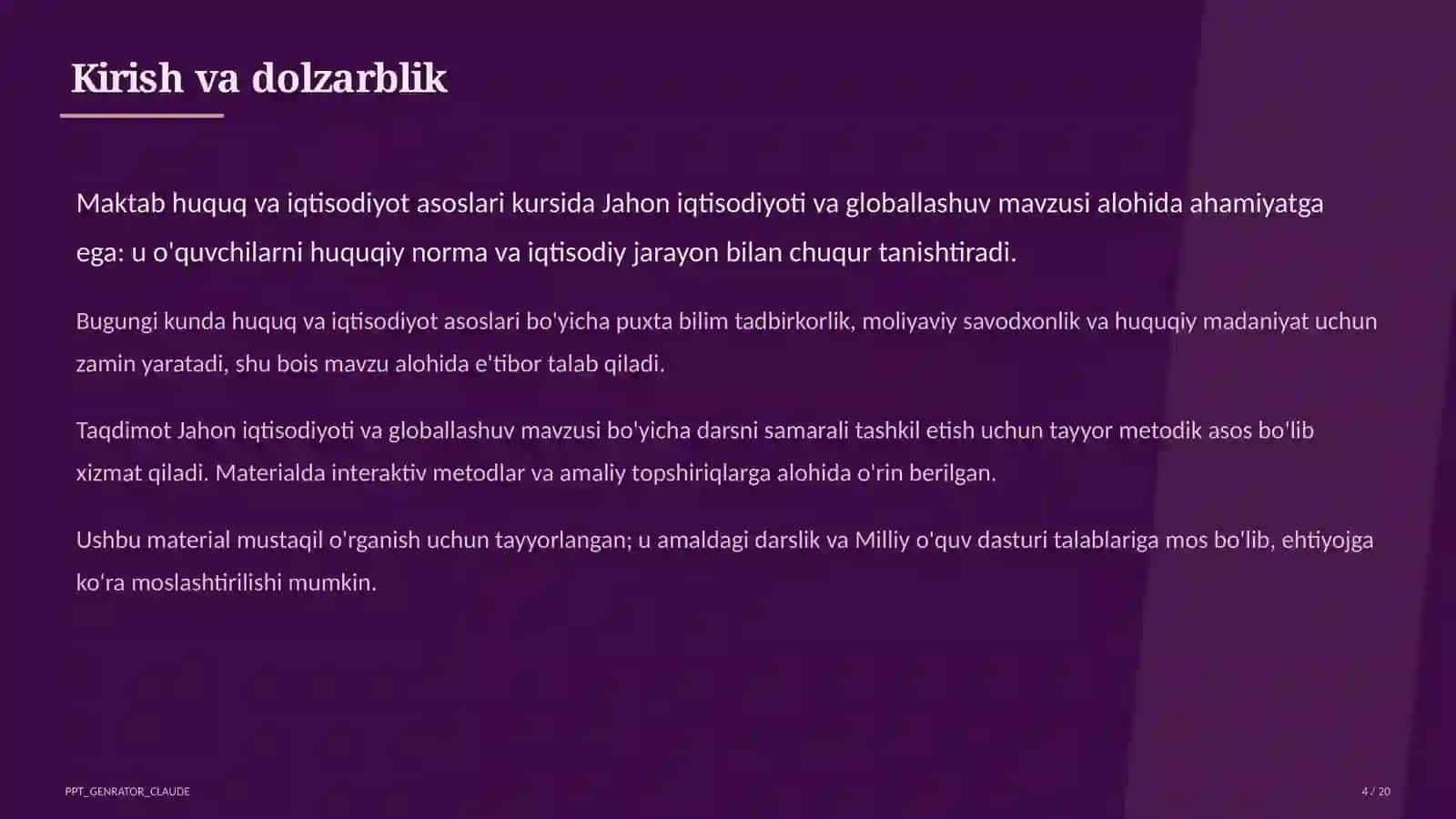 Huquq va iqtisodiyot asoslari (9–11) 4