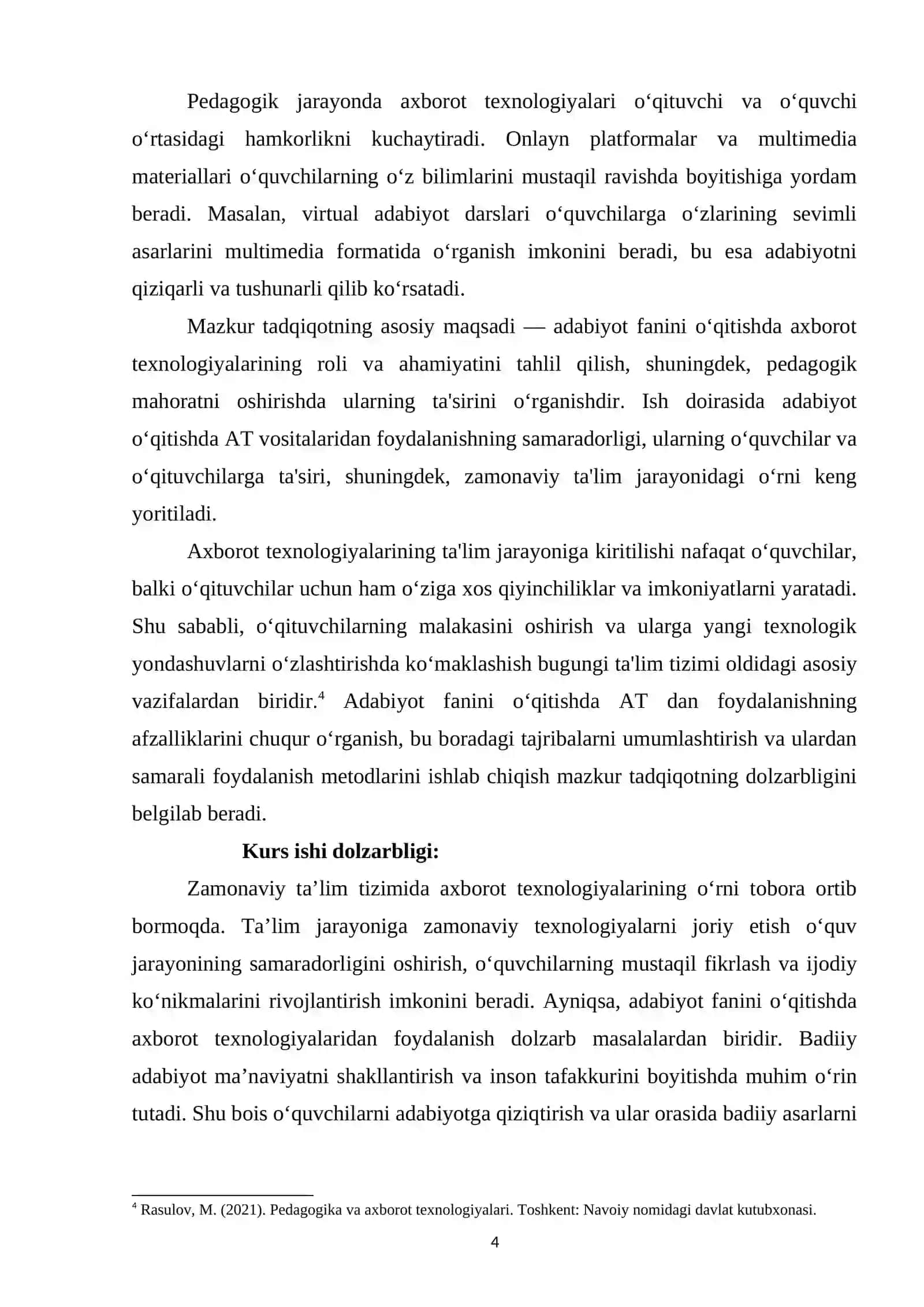 Adabiyot fanini oʻqitishda axborot texnologiyalaridan foydalanish pedagogik mahoratni oshirish omili 4