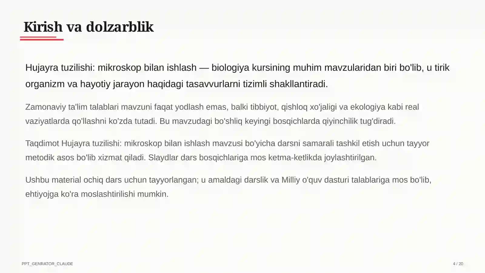 Hujayra tuzilishi: mikroskop bilan ishlash (5-sinf) 4