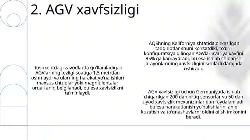 AGV Avtomatlashtirilgan boshqaruvli transport vositalar mashinasi haqida maʼlumot 4