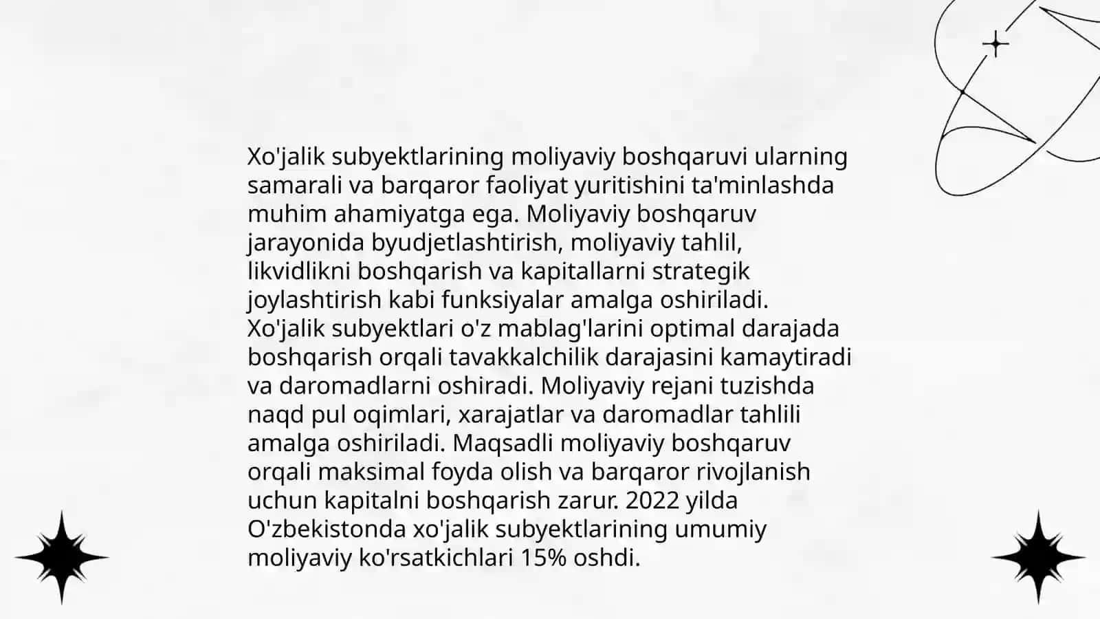 Xo'jalik yurituvchi subektlar moliyasi 4