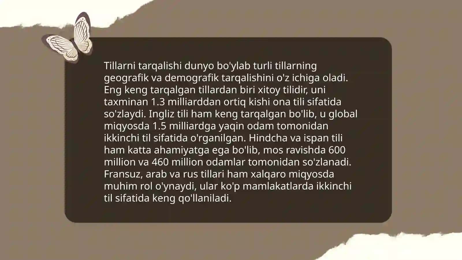 Tillarni tasniflash. Geneologik tasnif 4