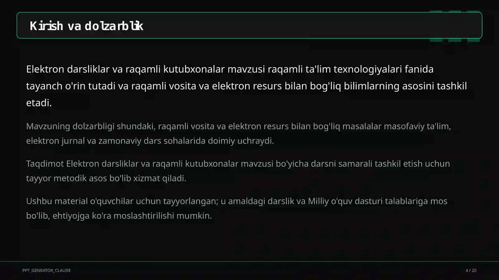 Elektron darsliklar va raqamli kutubxonalar 4