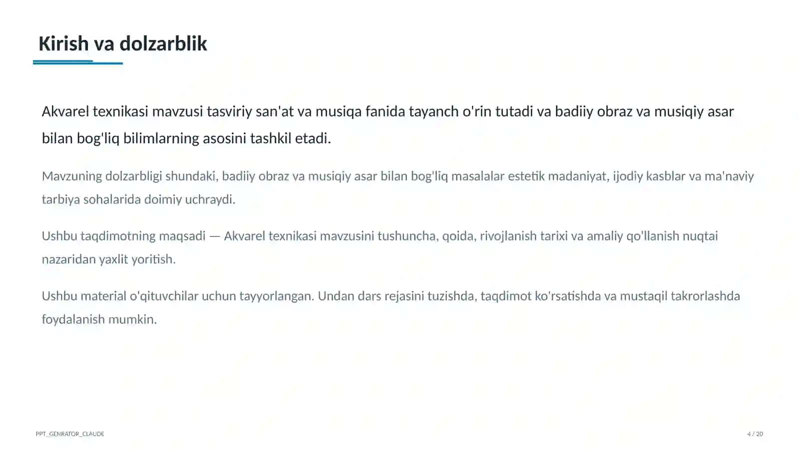 Akvarel texnikasi (5-sinf) 4