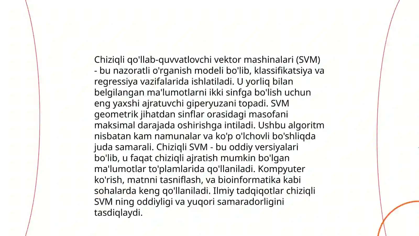 Support Vector Machine (SVM) algoritmi 4