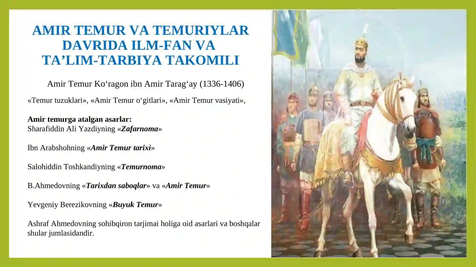 XIV asrning ikkinchi yarmi va XVI asrda Movarounnahrda boshlang’ich maktabda tarbiya 4