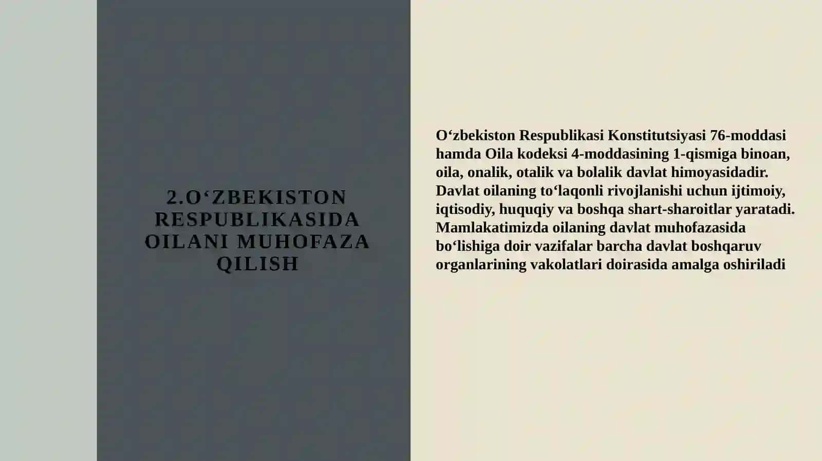 Konstitutsiyaviy huquq Oila bolalar va yoshlar    masalalari 4