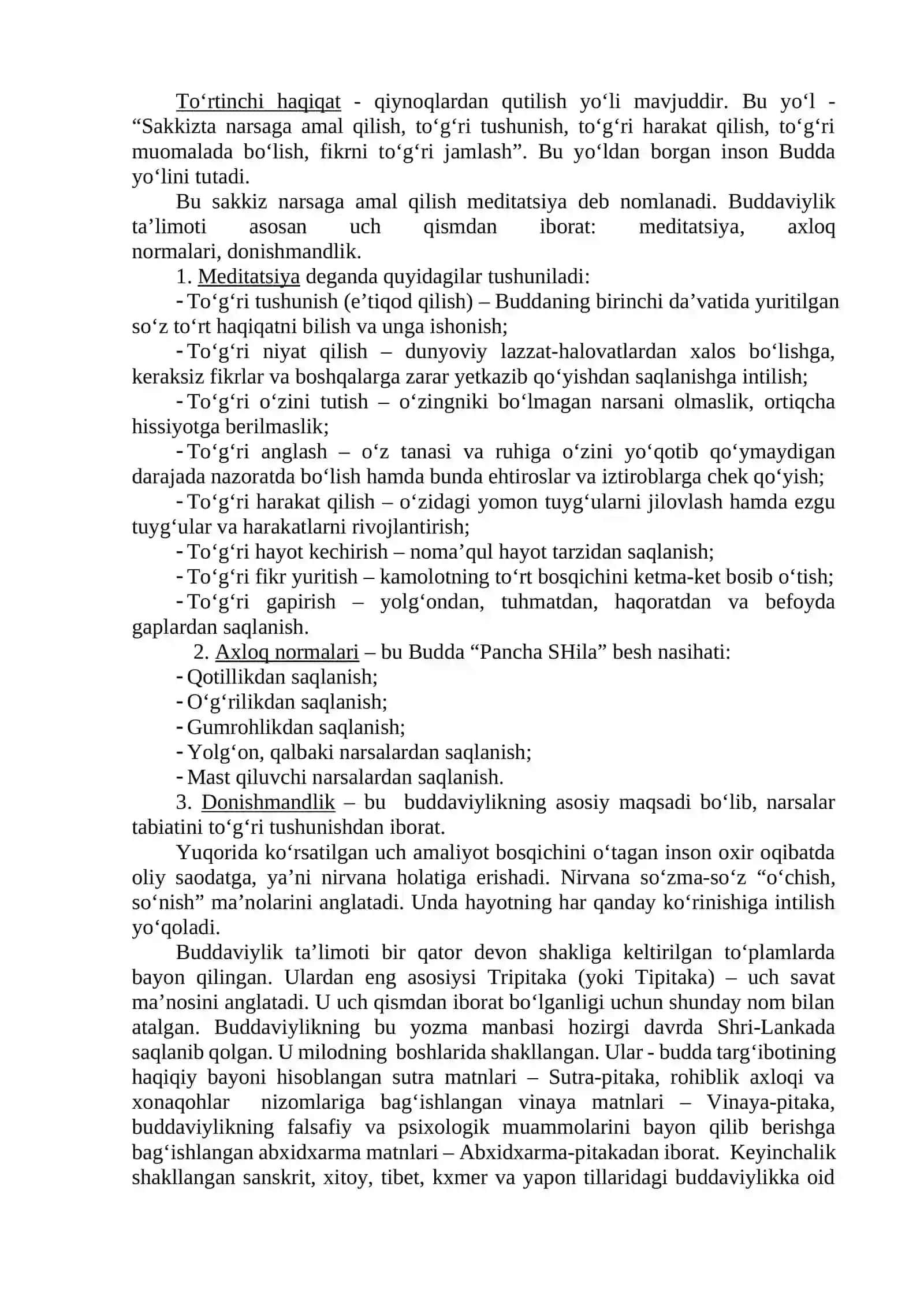 BUDDIZIM DINI TARIXI VA ASOSIY G‘OYALARI 4