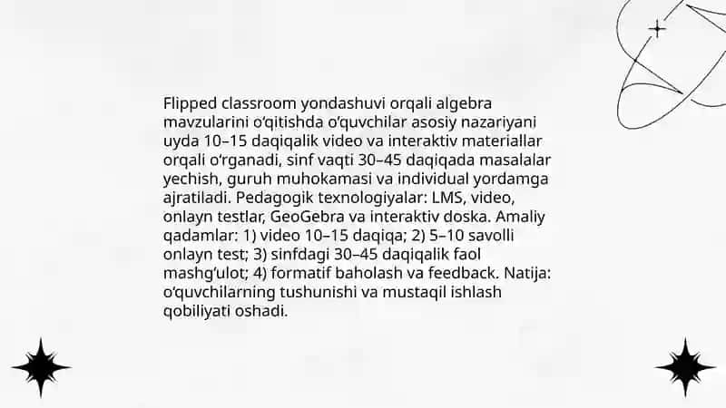 Matematika o’qitishda pedagogik texnologiyalar 4