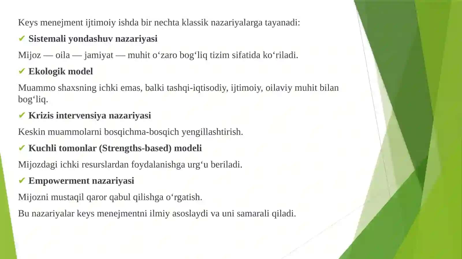 Keys menejment ijtimoiy ishning samarali texnalogiyasi sifatida 4
