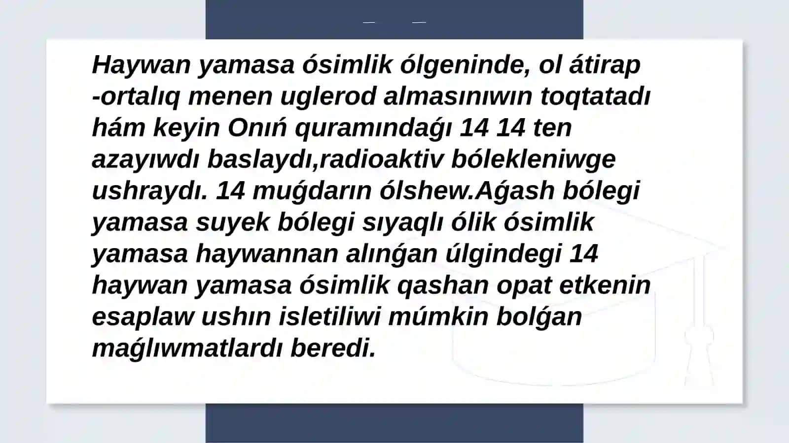 Radio karbon usili 4