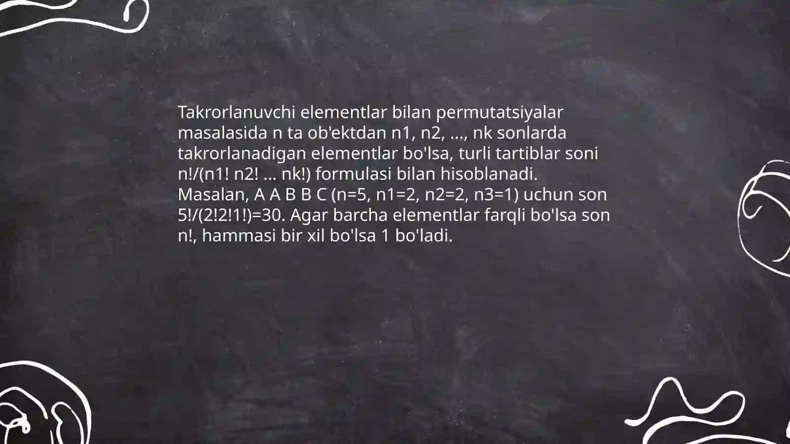 Kombinatorikaga oid masalalar 4