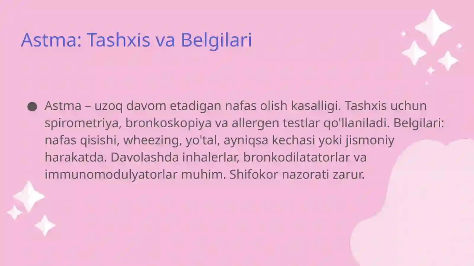 Nafas tizimi alergik kasallikllari zamonaviy labarator va instrumental tekshiruv usullari 4