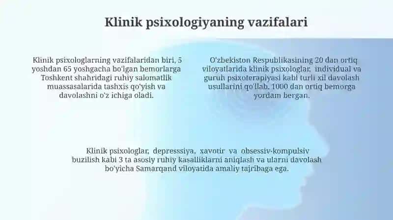 Klinik psixologiya predmenti, maqsad, vazifalari 4