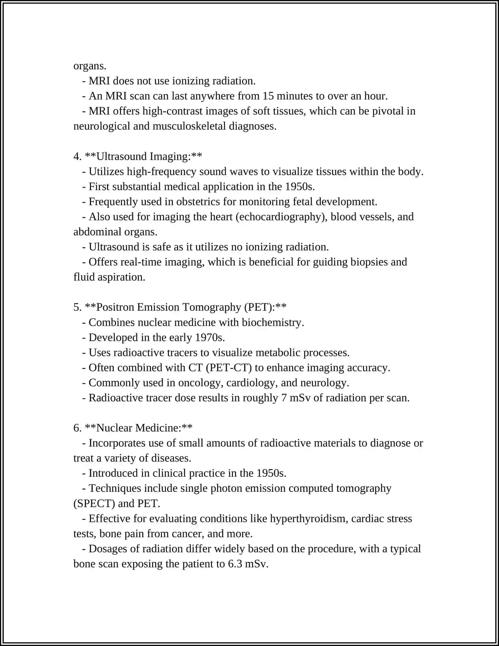 Medical Imaging Technologies 4