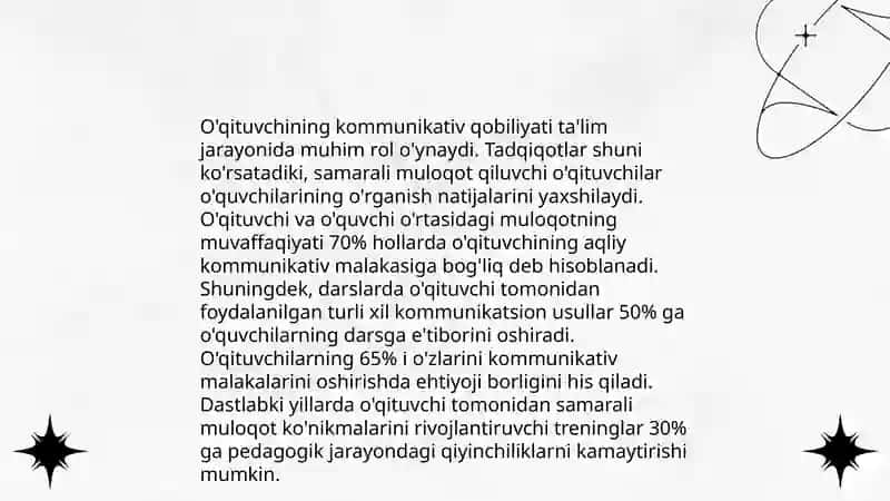 O'qituvchi pedagogik qobilyatining asosiy sifatlari va yetakchi xususiyatlari 4