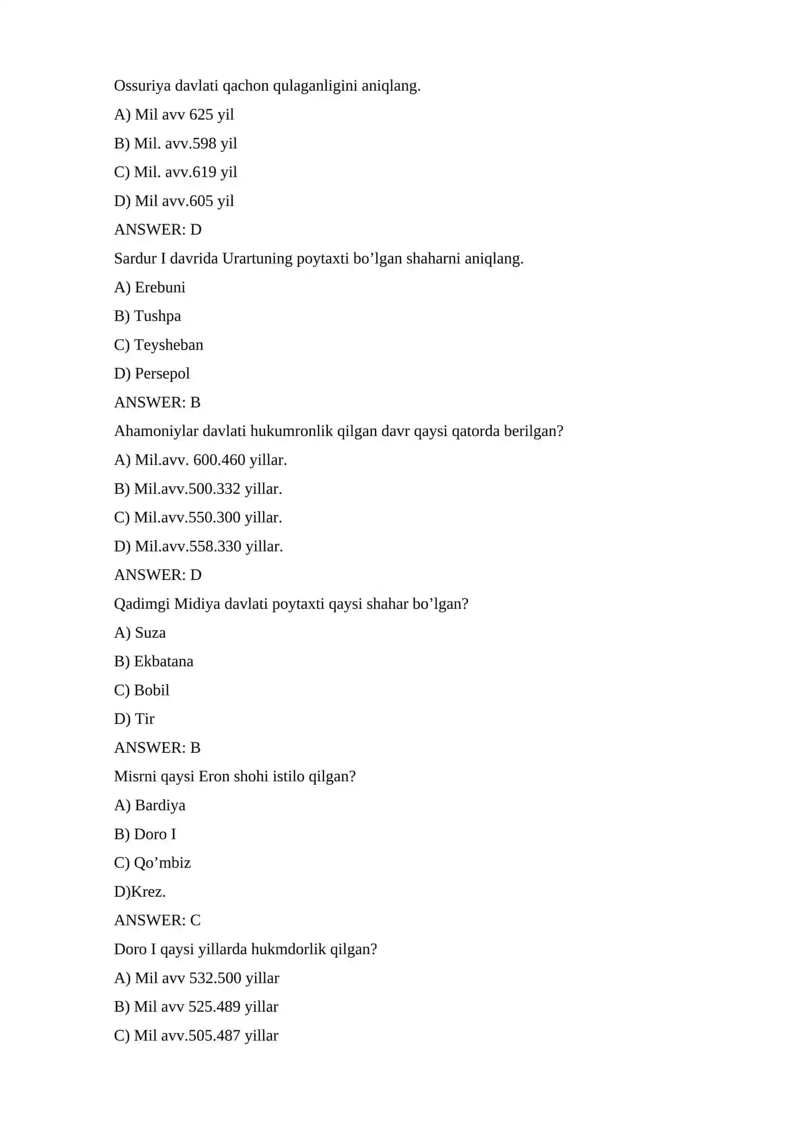 Qadimgi Misrdagi 1.sulolaga asos solgan fir’avnni aniqlang 4