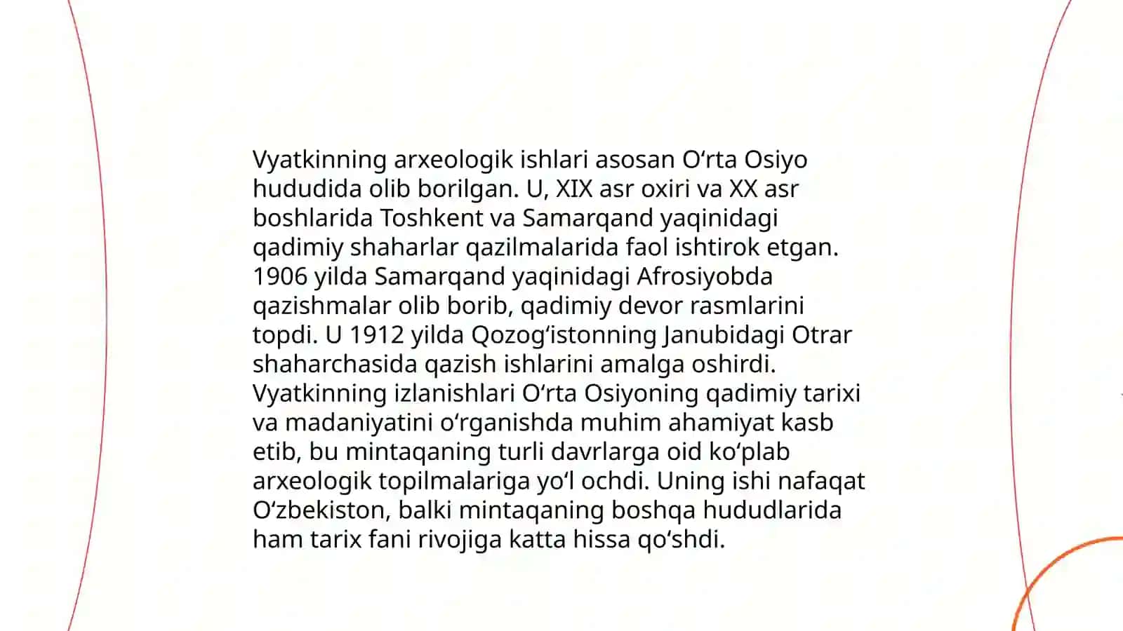 rus olimi vyatkin tomonidan Mirzo Ulugʻbekning rasadxonasini topiloshi xaqida 4