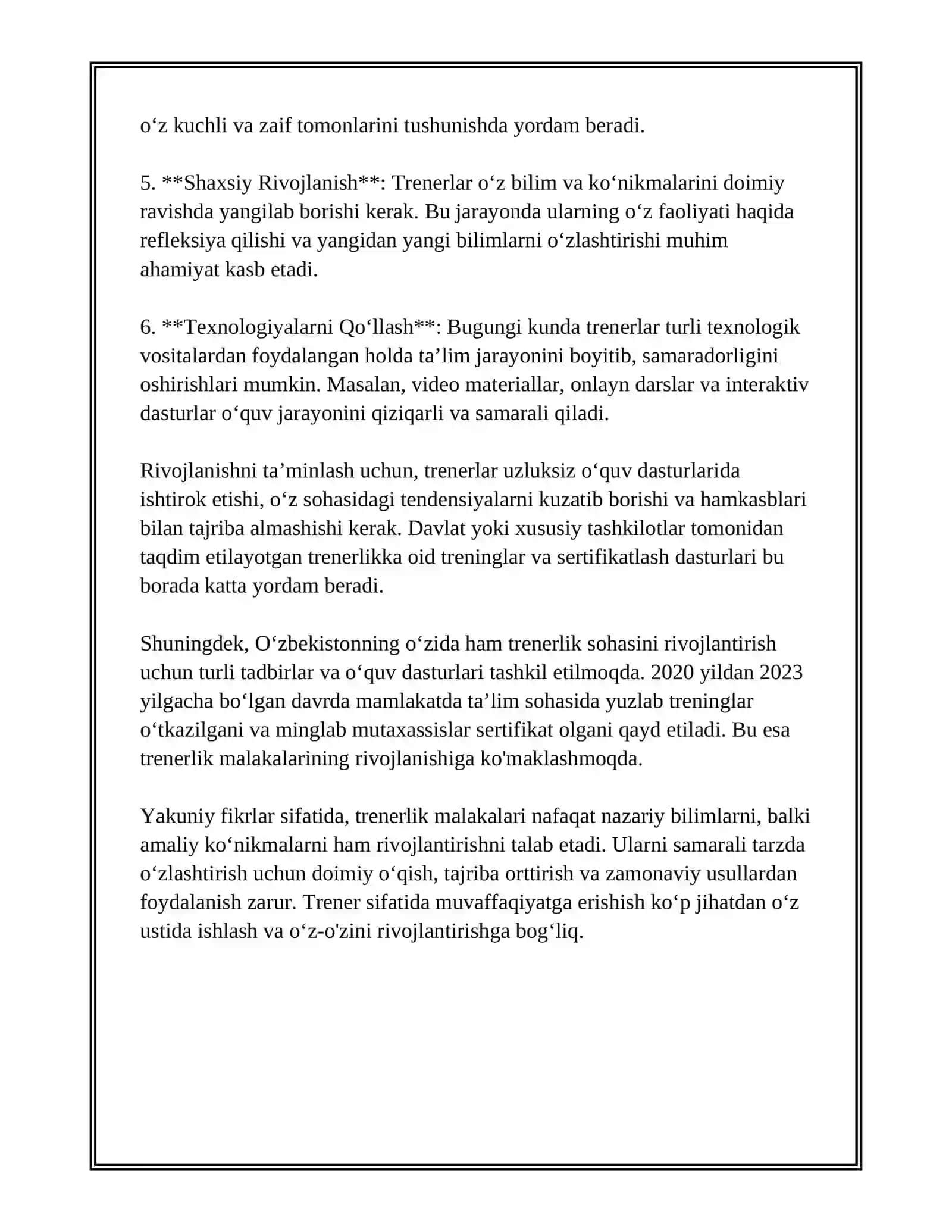 TRENERNING MALAKALARI, SHAXSI VA KVALIFIKATSIYASI.PSIXODRAMMA GURUHIY FAOLIYATNING TURLI KO‘RINISHI SIFATIDA. 4