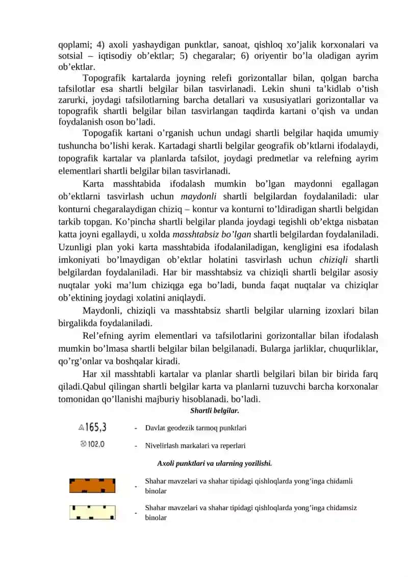 Topografik kartalar yaratishda ish (dala va kameral sharoitda) 4